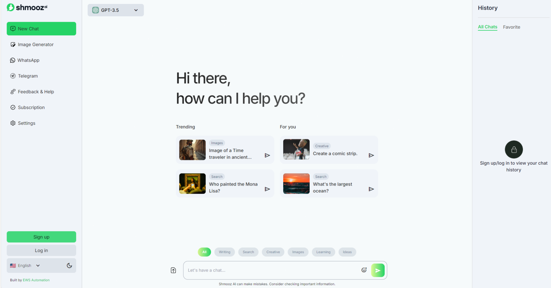 Shmooz AI使用界面