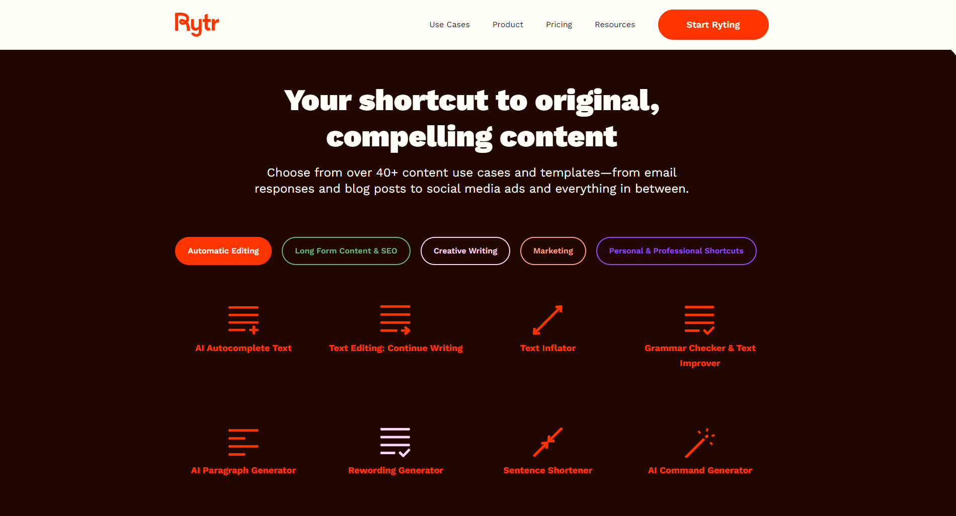 Rytr功能介绍一览