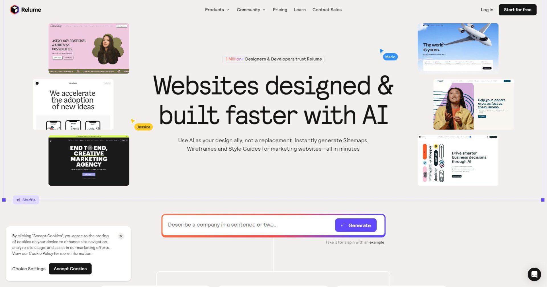 relume ai官网界面