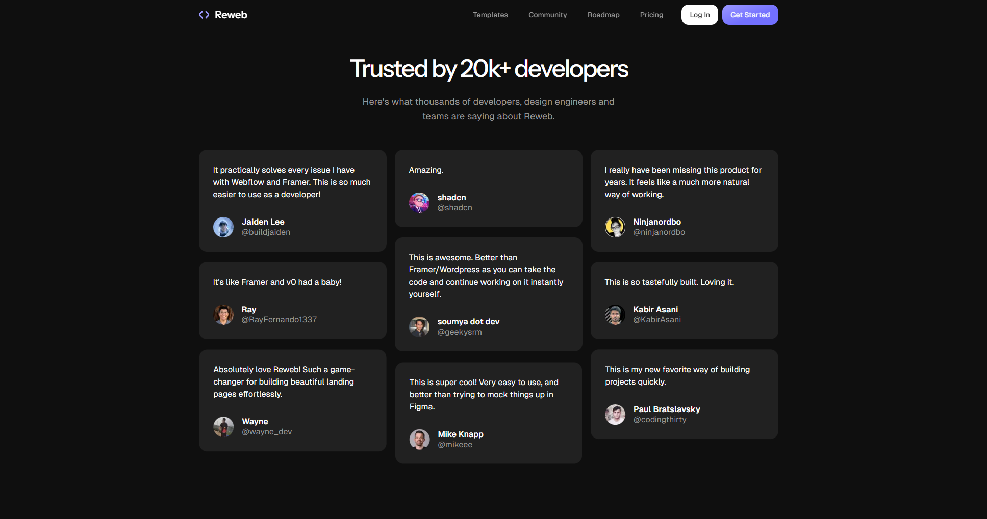 用户使用评价页