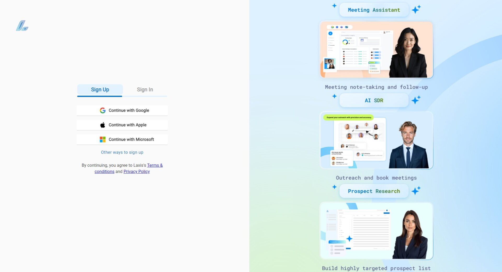 Laxis注册登录页