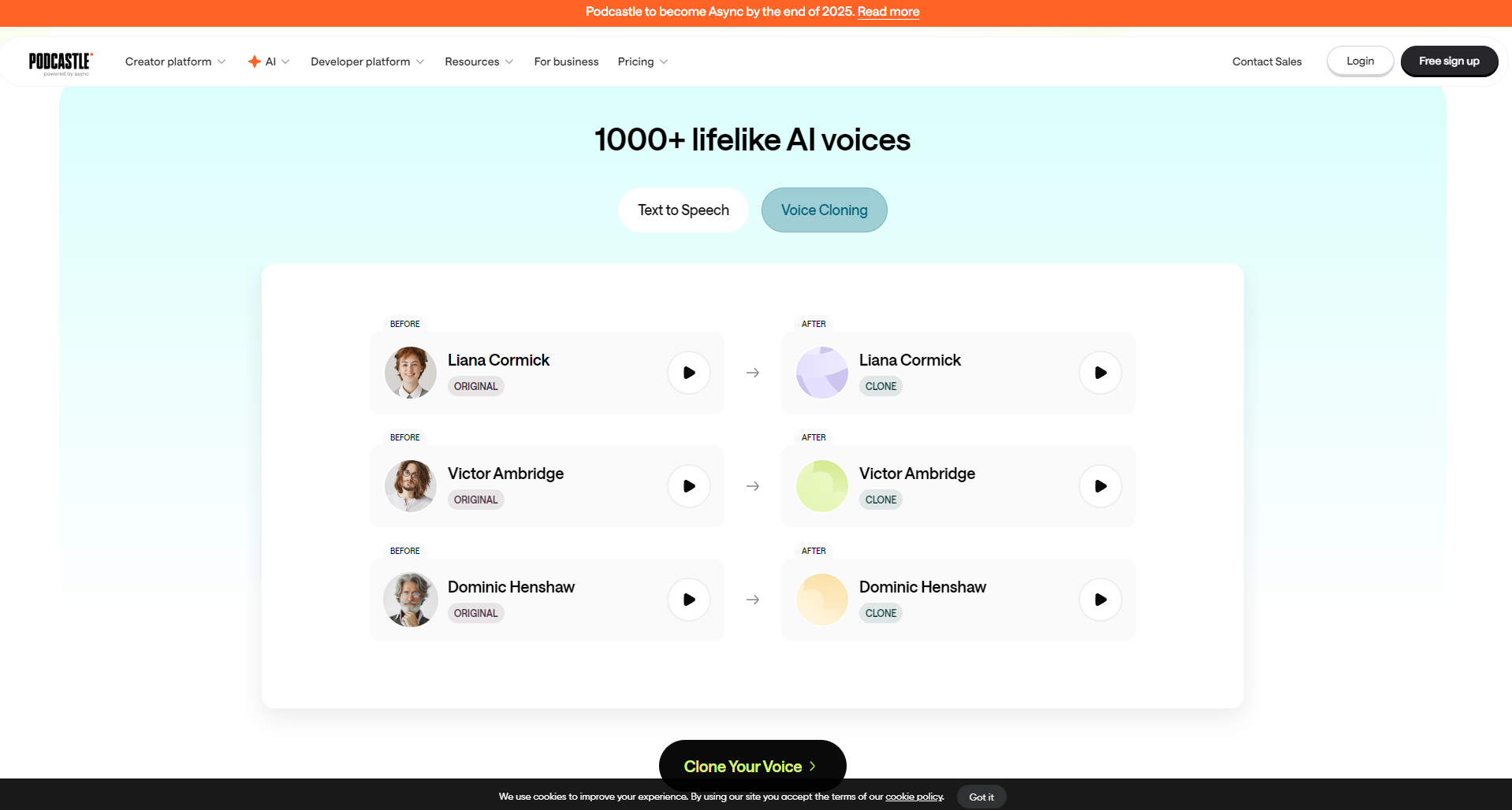 ai声音克隆工具界面