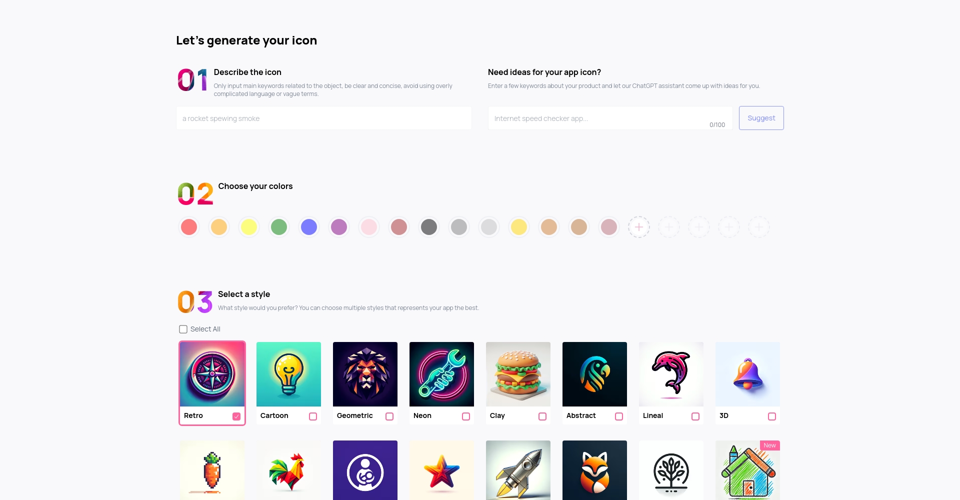 CandyIcons图标生成器界面