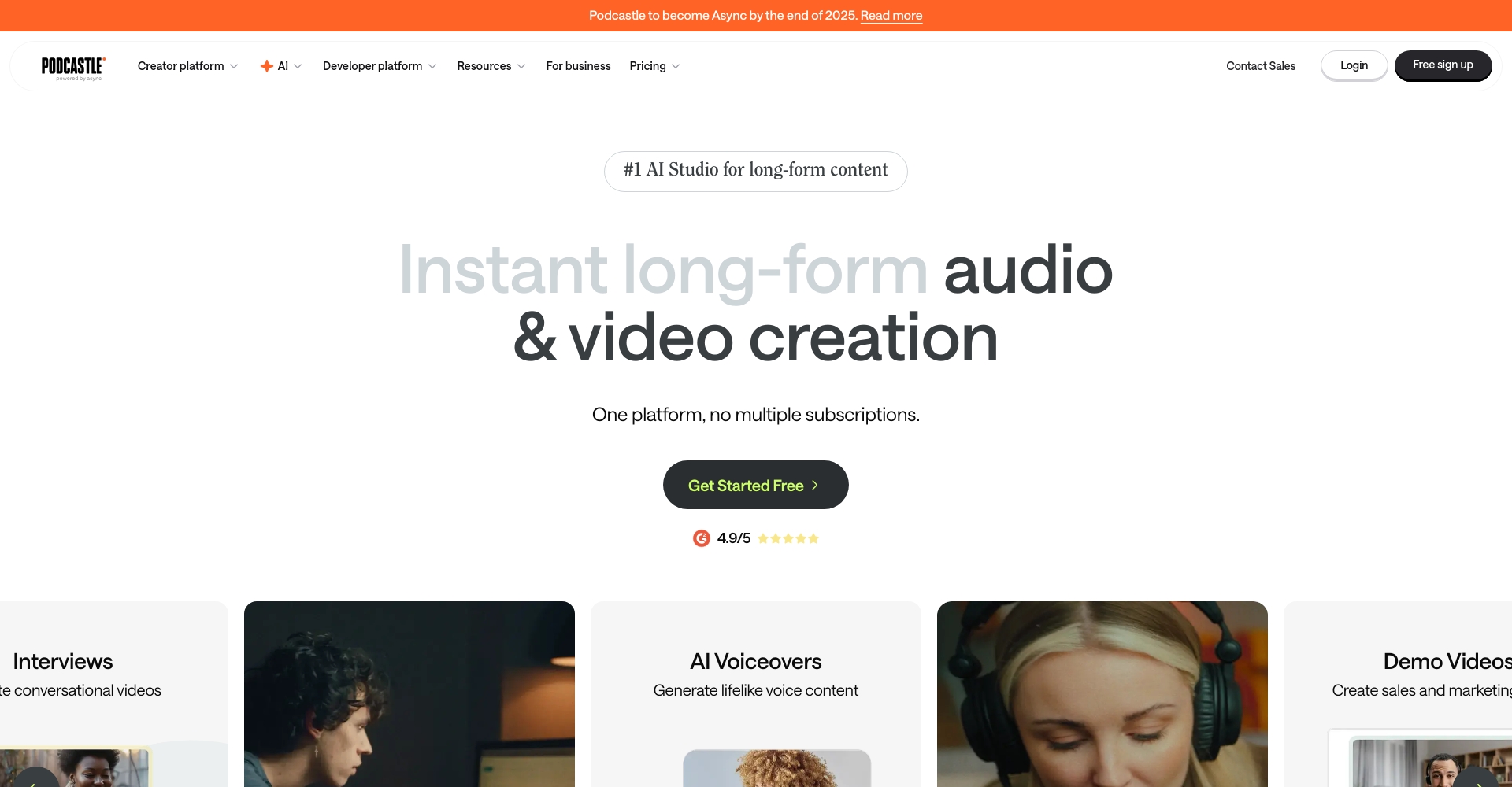 podcastle官网界面