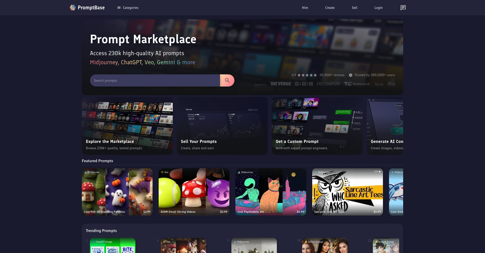 PromptBase官网截图