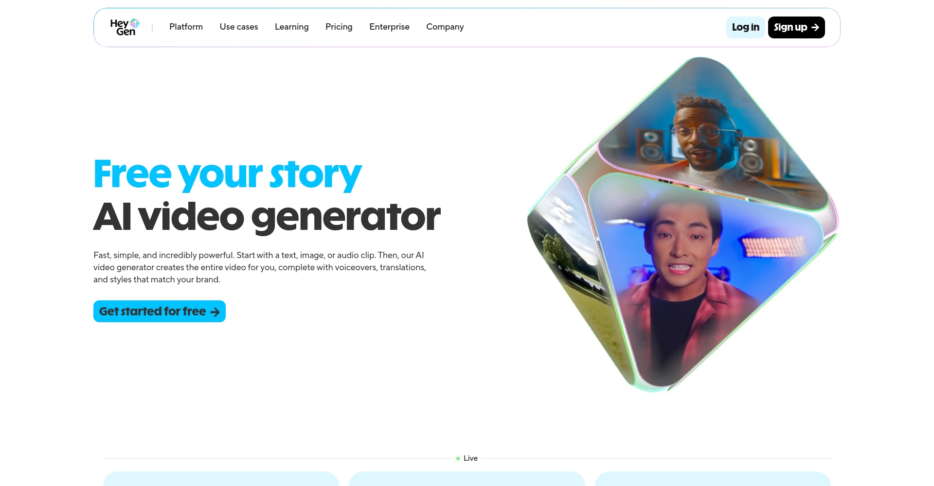 HeyGen AI换脸平台首页