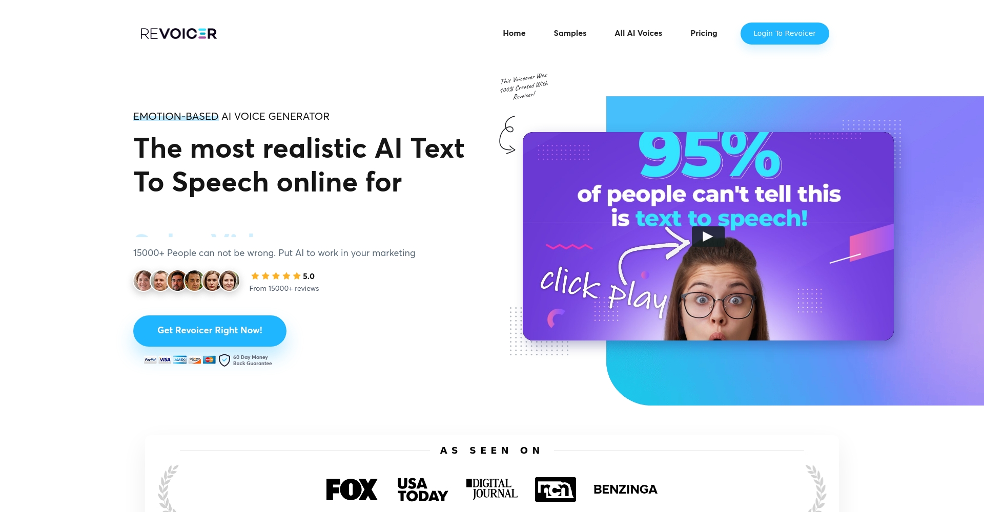 Revoicer语音面板界面