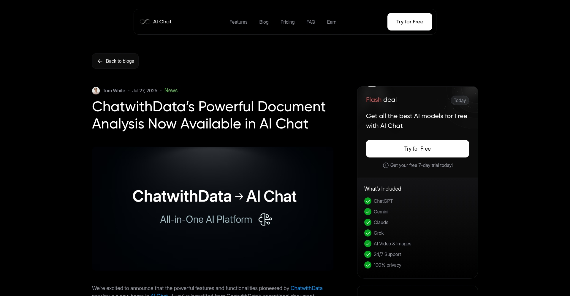 ChatwithData首页截图