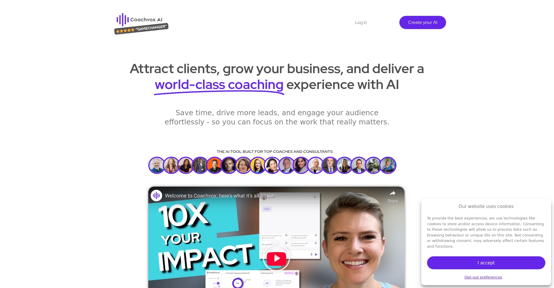 Coachvox AI官网界面