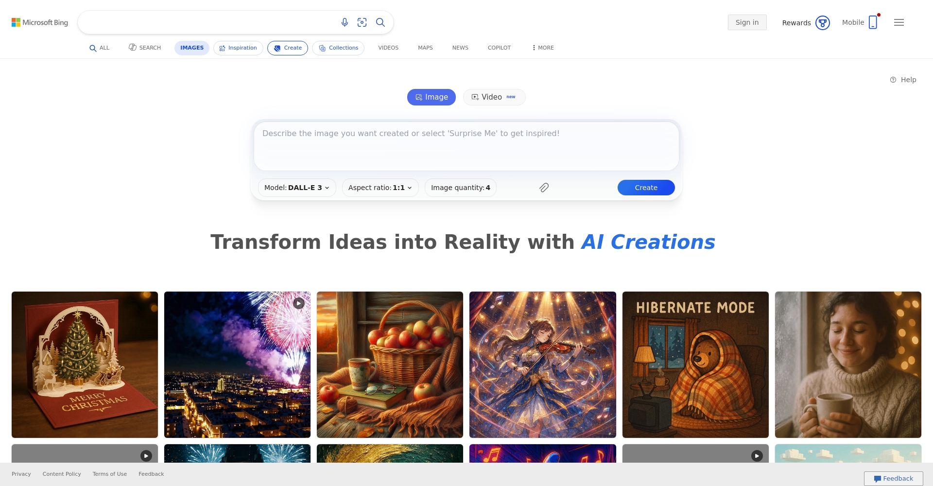 Bing图像生成器官网