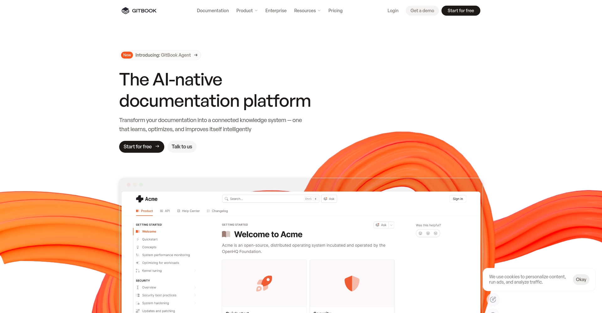 GitBook文档管理界面