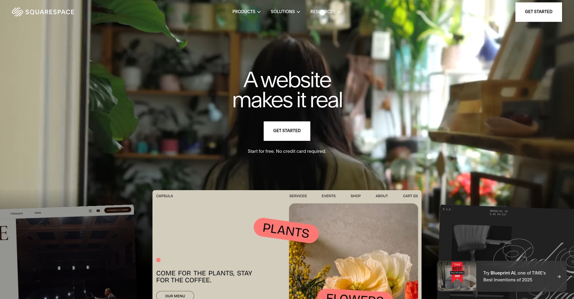 squarespace官网截图