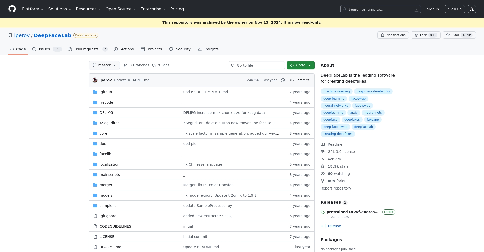 DeepFaceLab开源项目界面
