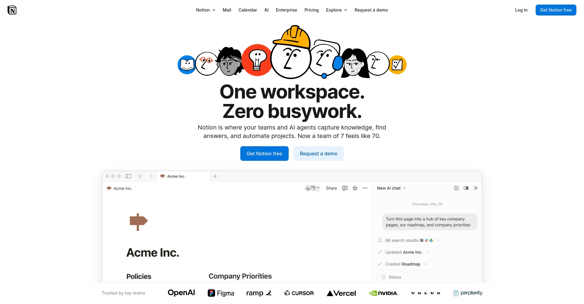 Notion AI界面笔记管理