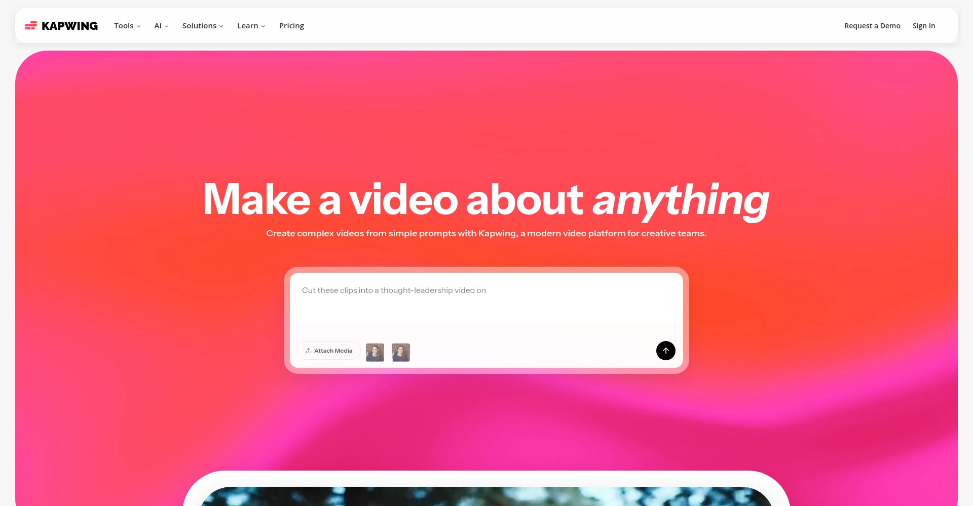 Kapwing协作视频编辑画面