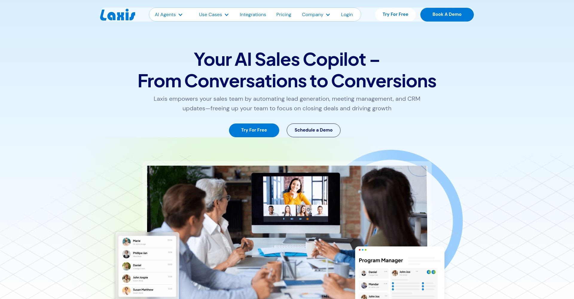 Laxis官网页面截图