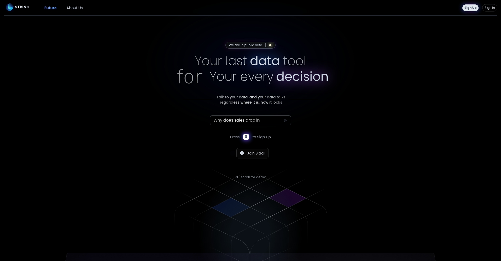 STRING官网首页截图