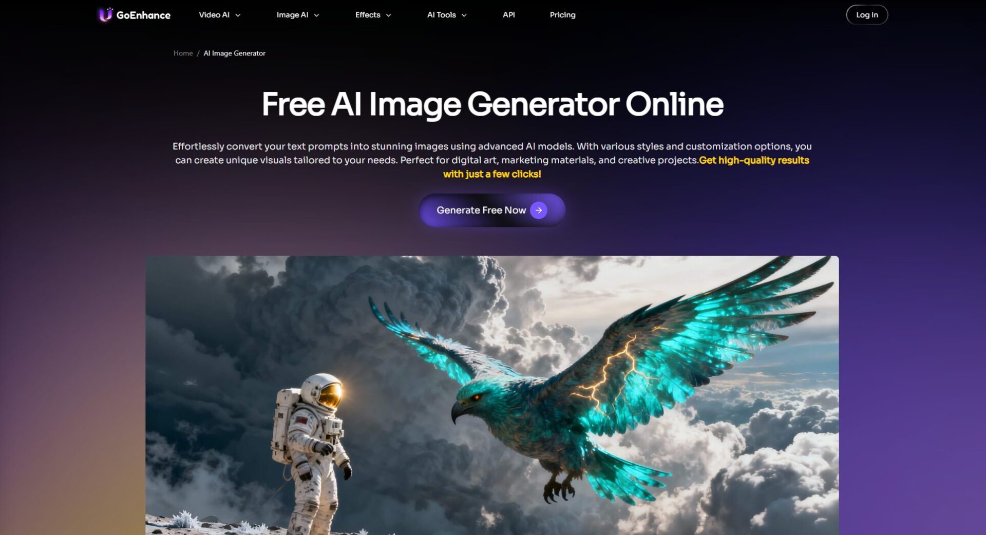 GoEnhance图片内容AI生成