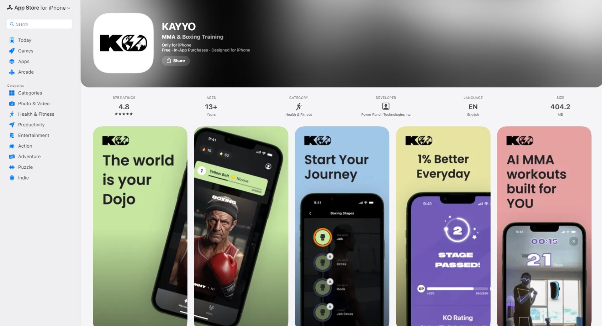 Workout Planner by Kayyo AppStore页