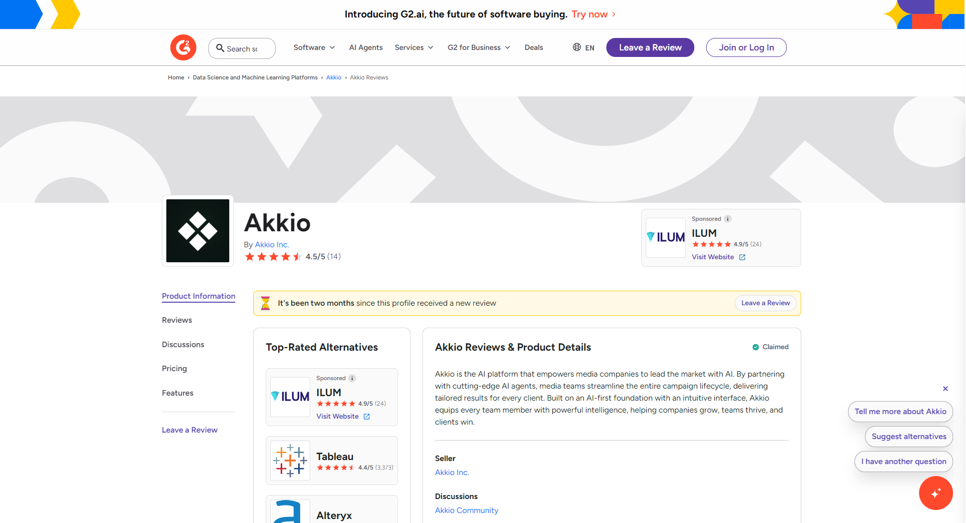 Akkio平台用户评价