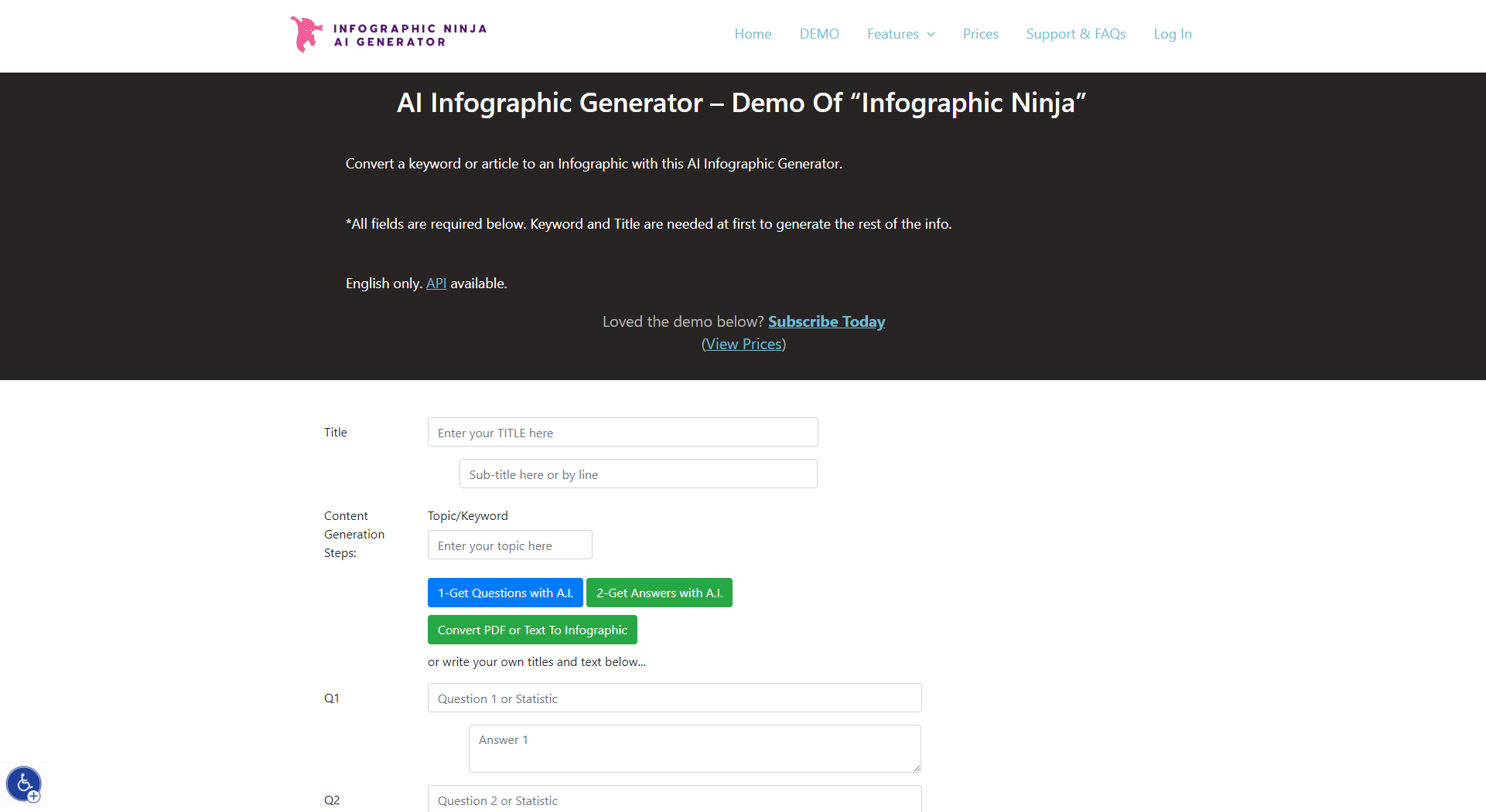 Infographic.Ninja在线生成演示