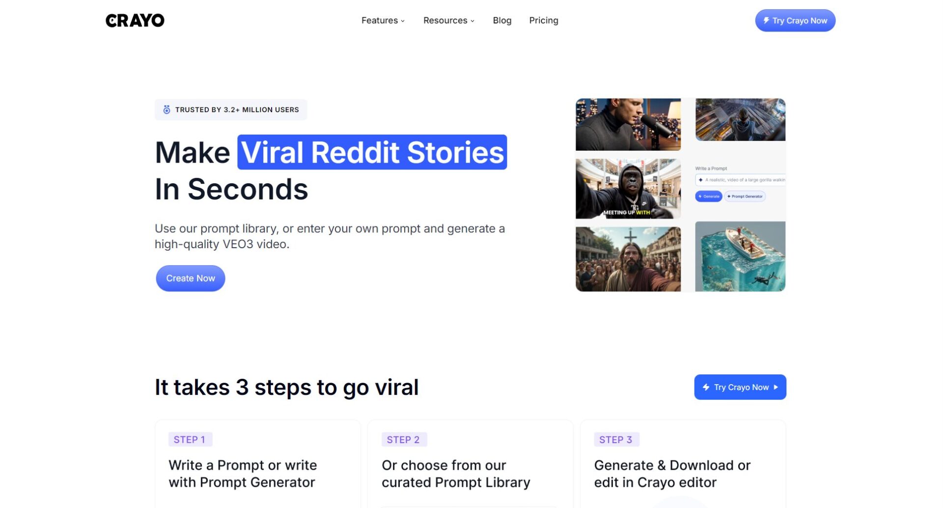 crayo ai短视频生成