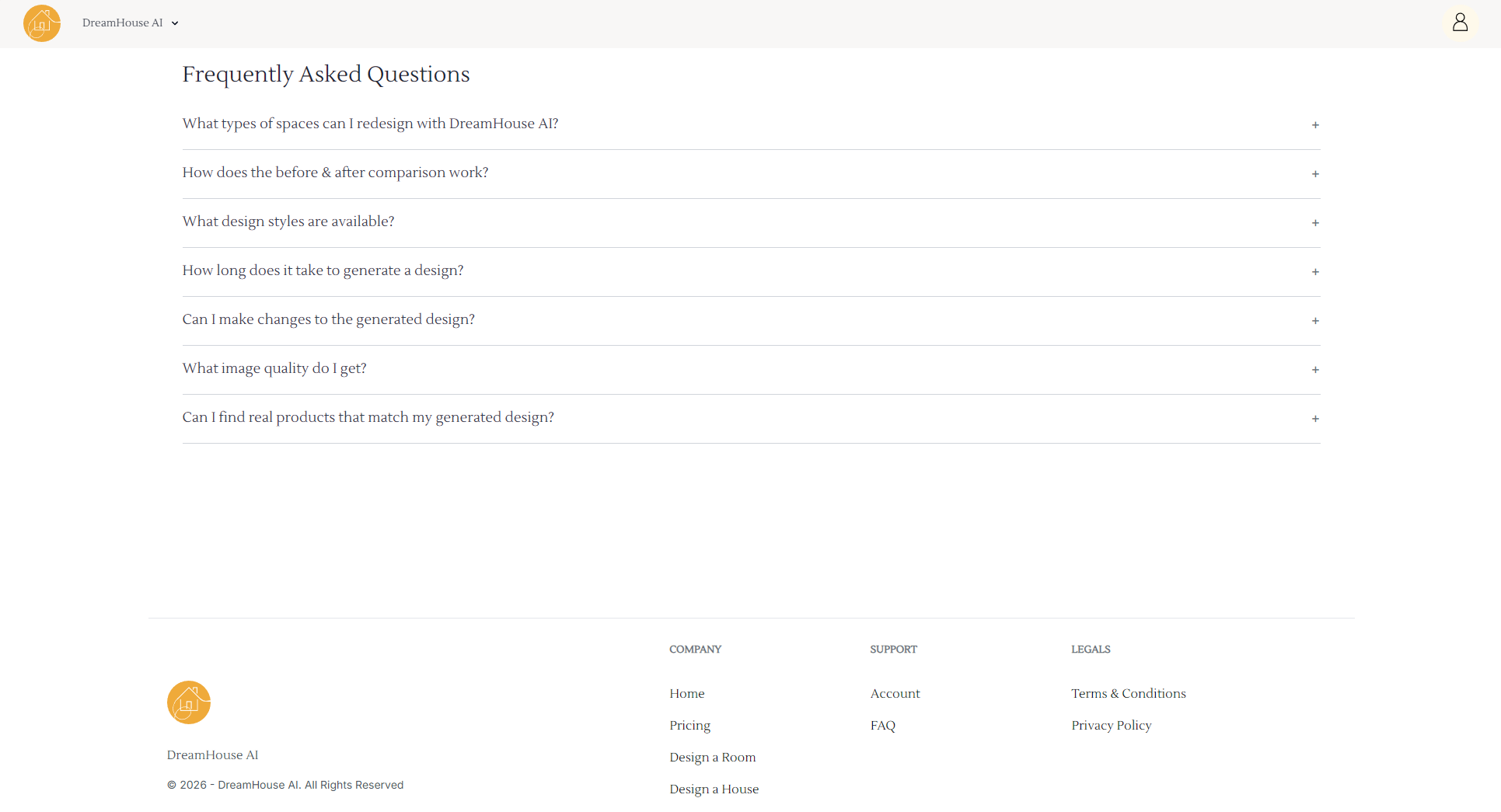 Dreamhouse AI常见问题页