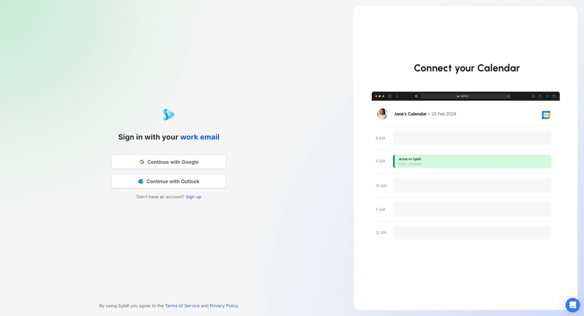 Sybill注册登录页