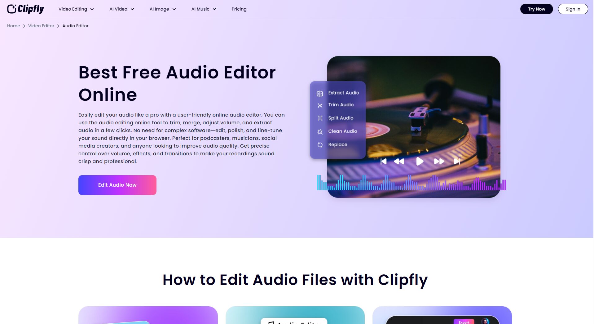 clipfly AI音频处理