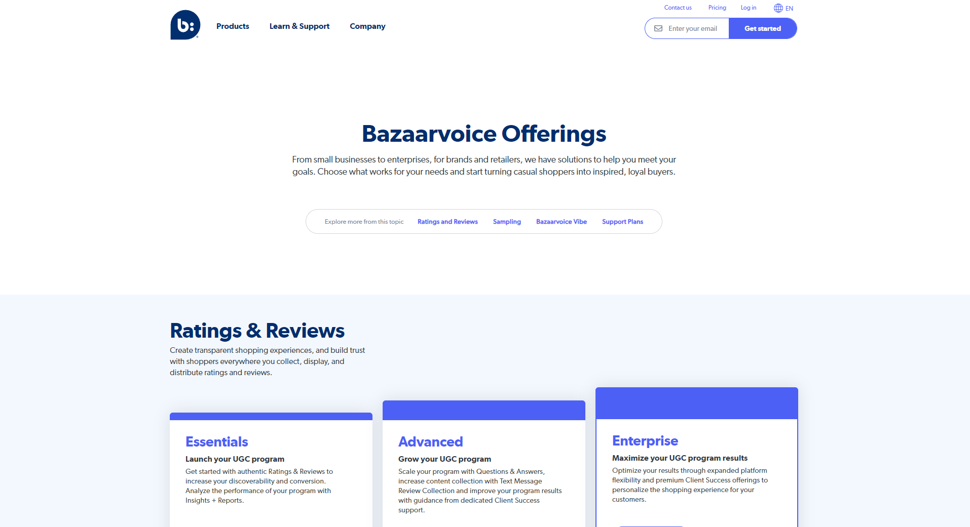 Bazaarvoice价格方案
