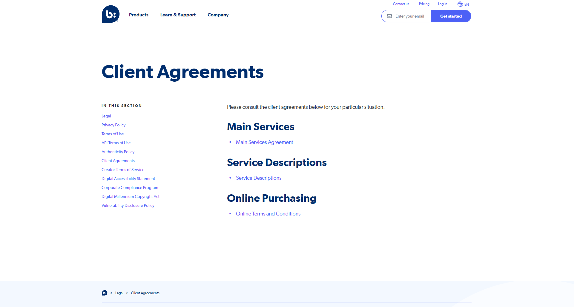 服务条款与支持中心