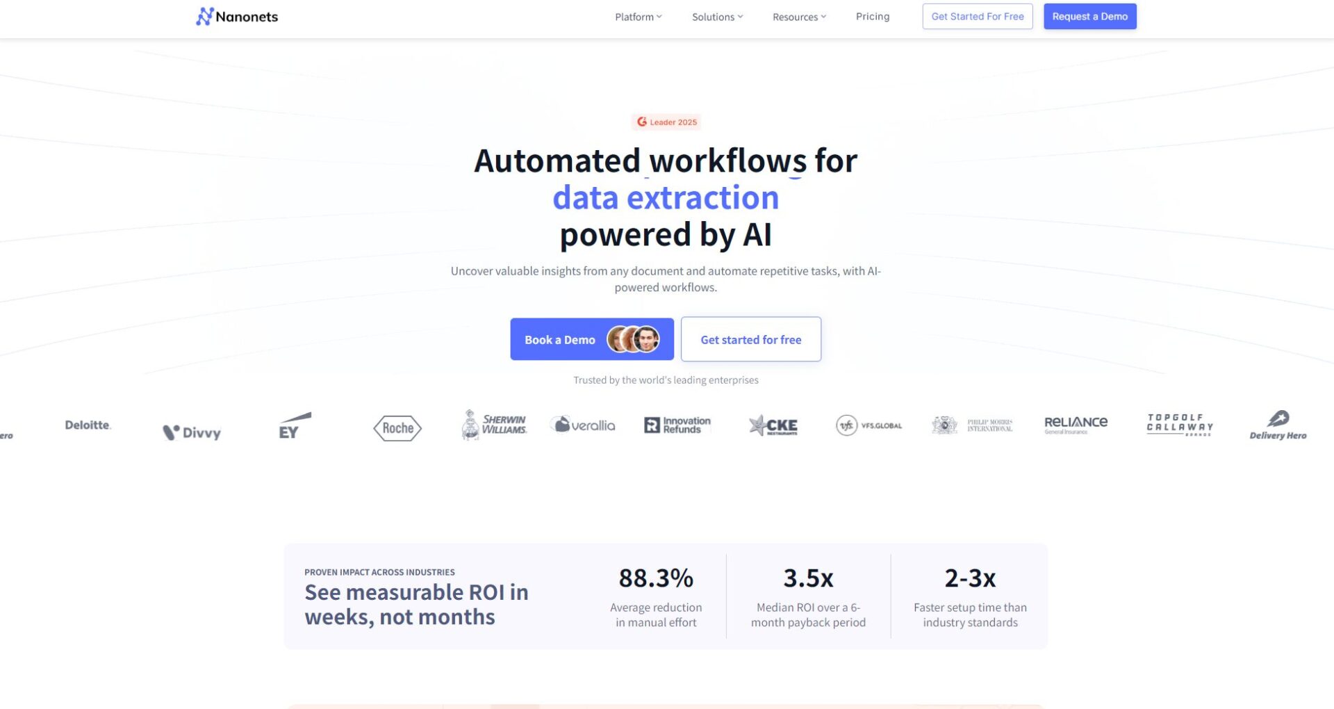 Nanonets官网截图