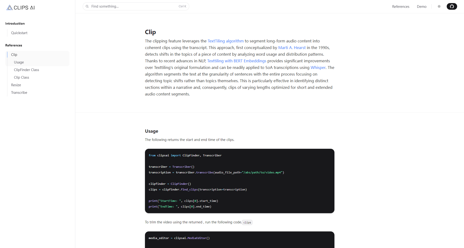 Clips AI参考文献介绍