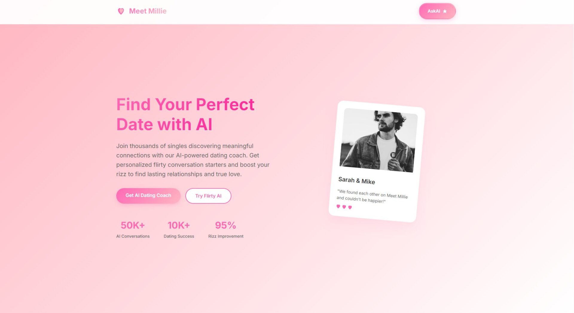 Meet Millie官网首页截图