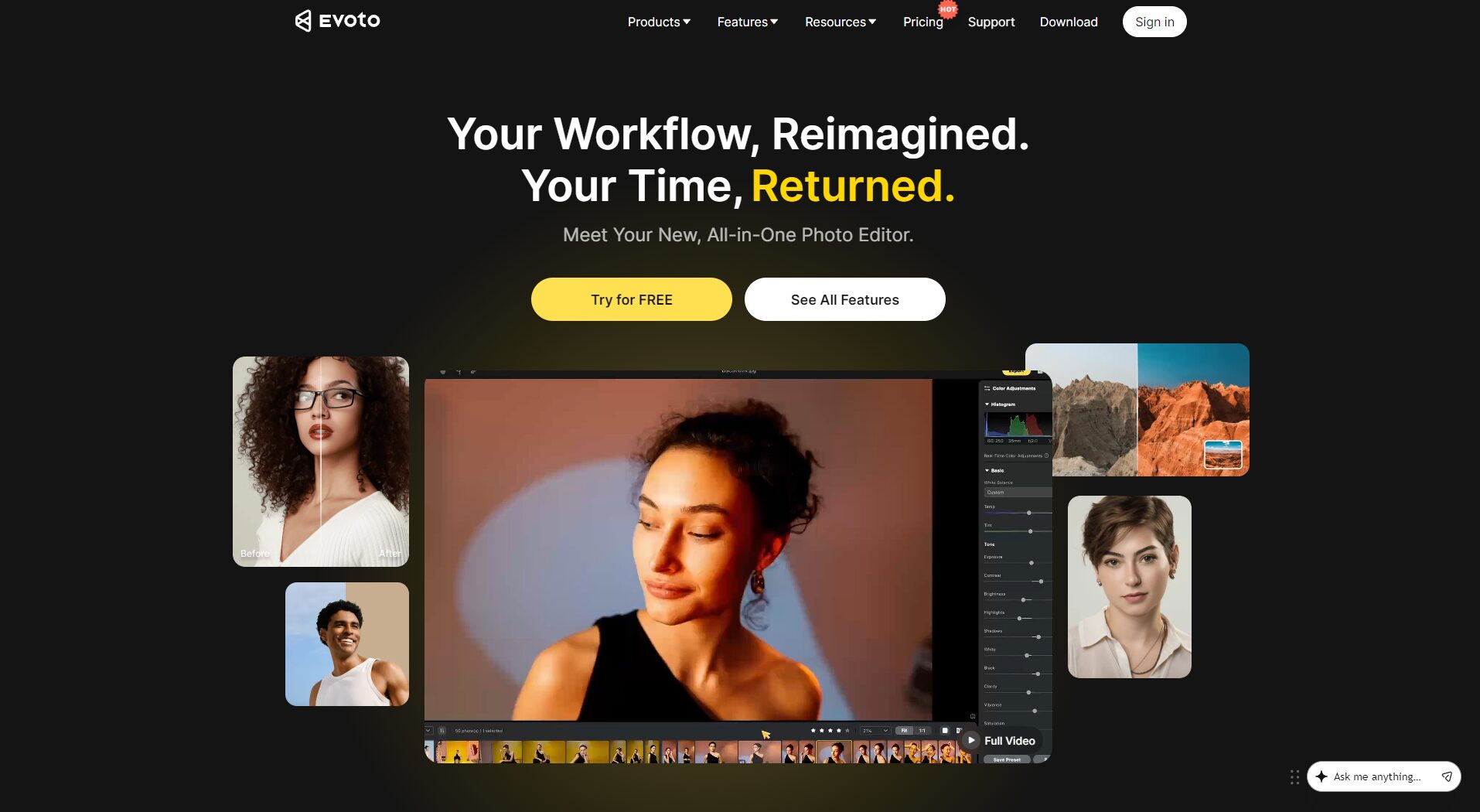 Evoto AI 官网首页
