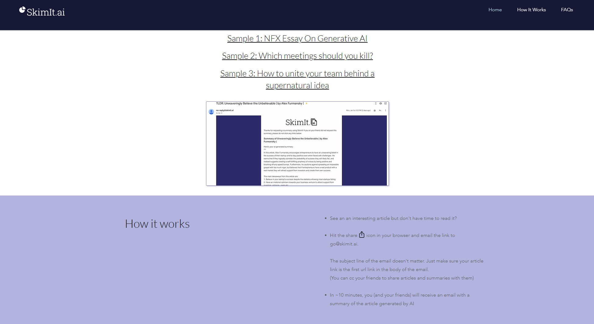 SkimIt.ai官网功能介绍