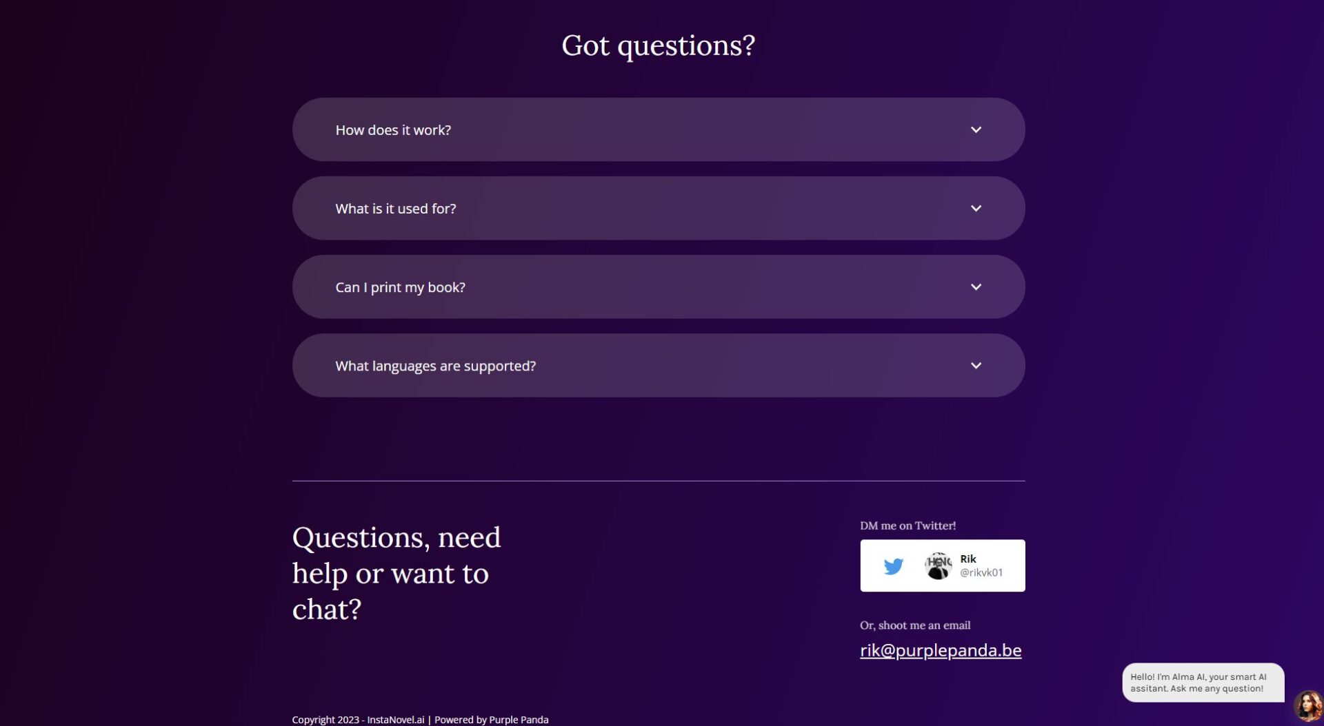 InstaNovel.ai常见问题