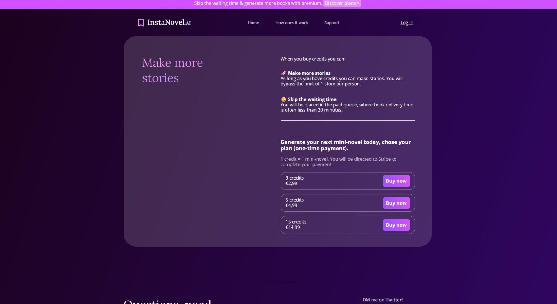 InstaNovel.ai Premium介绍