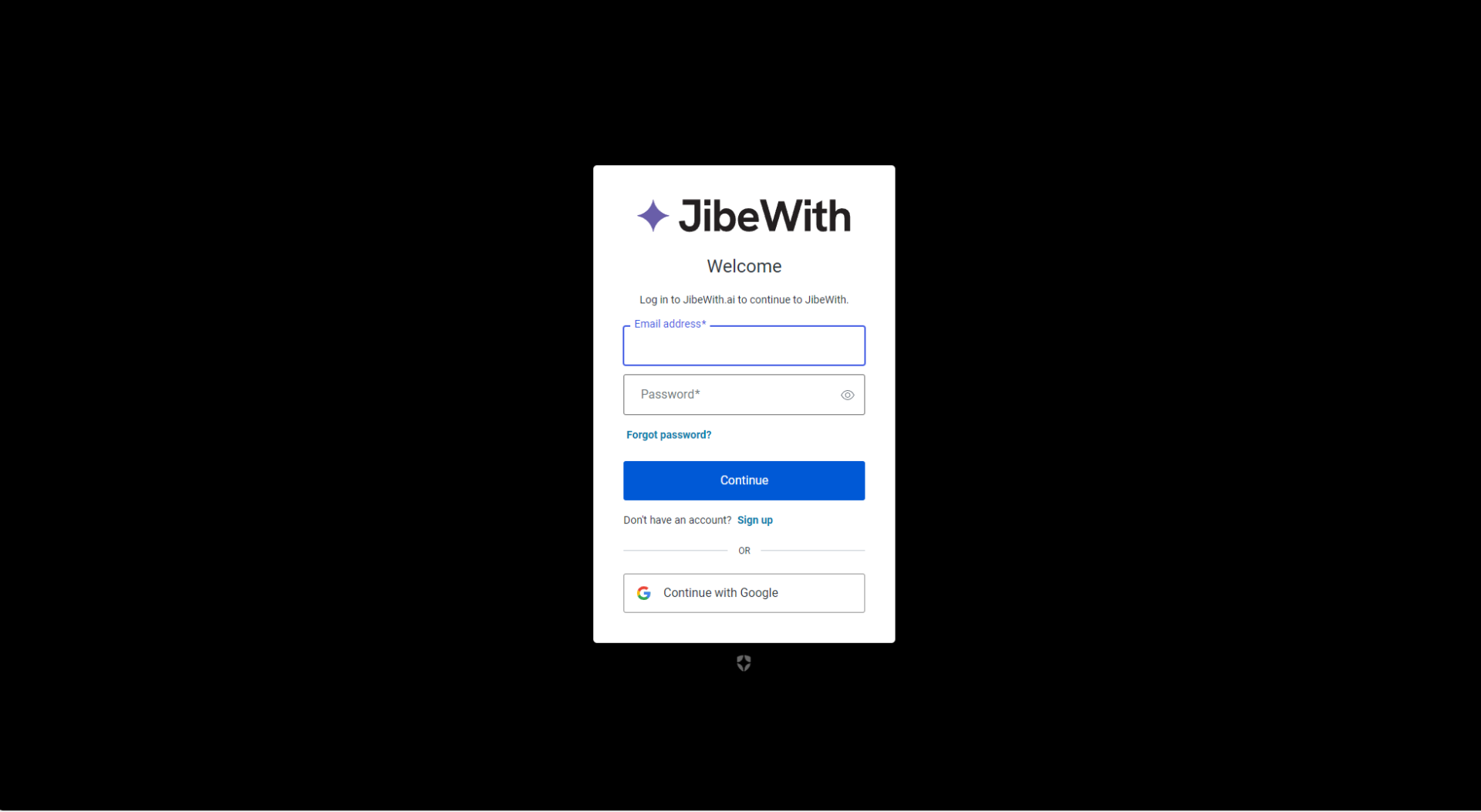 JibeWith注册登录页