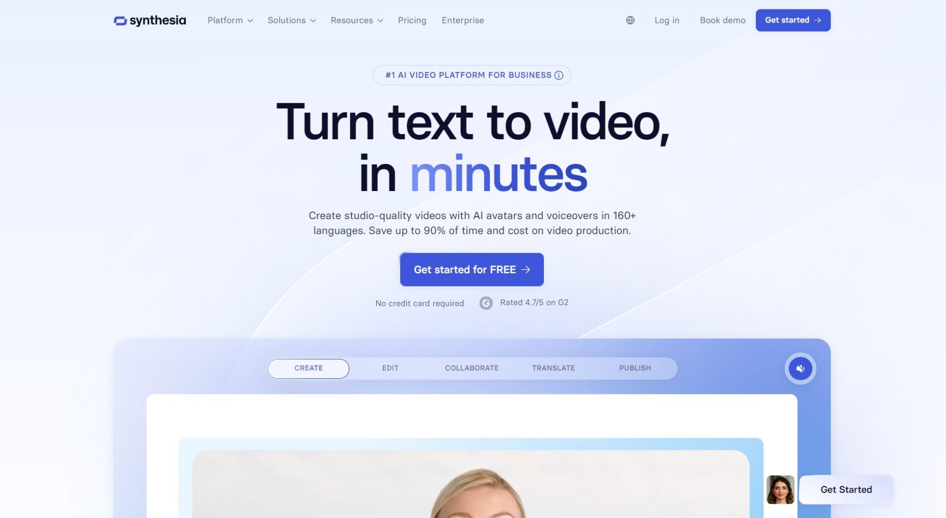 Synthesia虚拟人视频生成