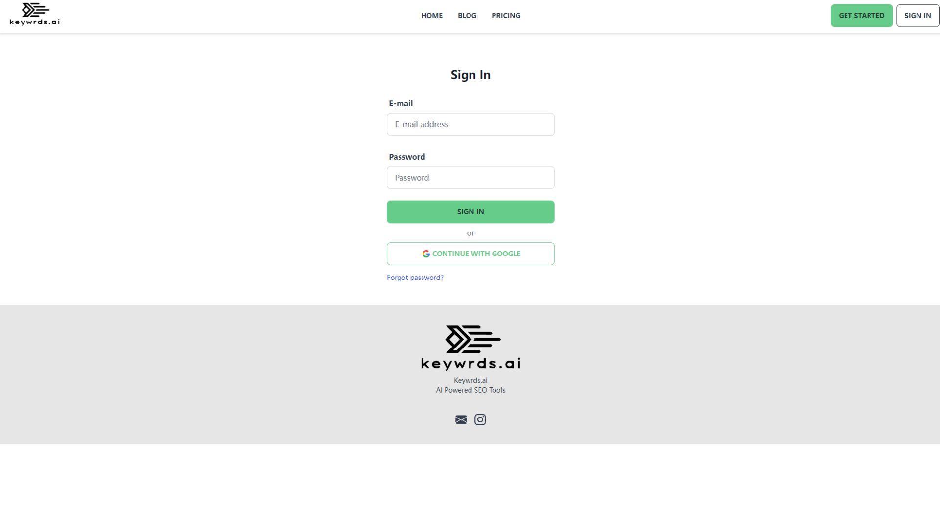 Keywrds.ai注册登录页