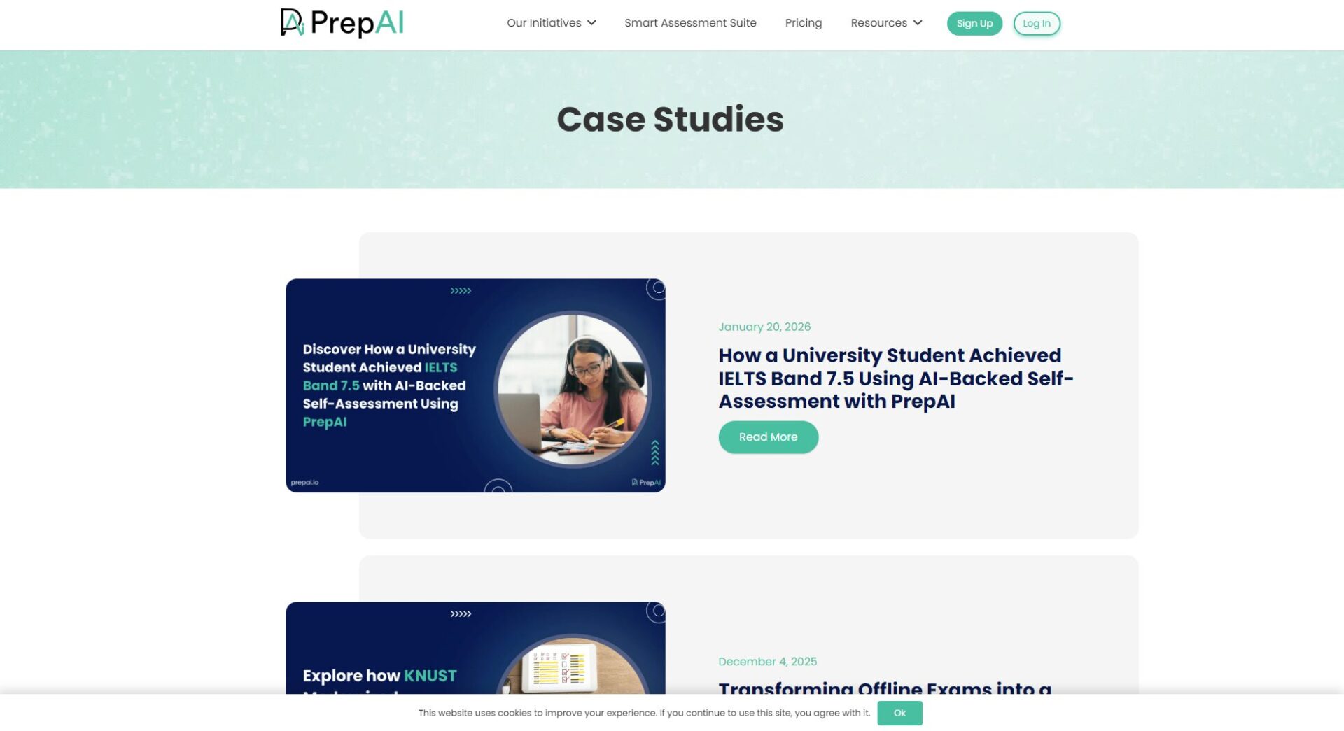 PrepAI用戶案例頁截圖