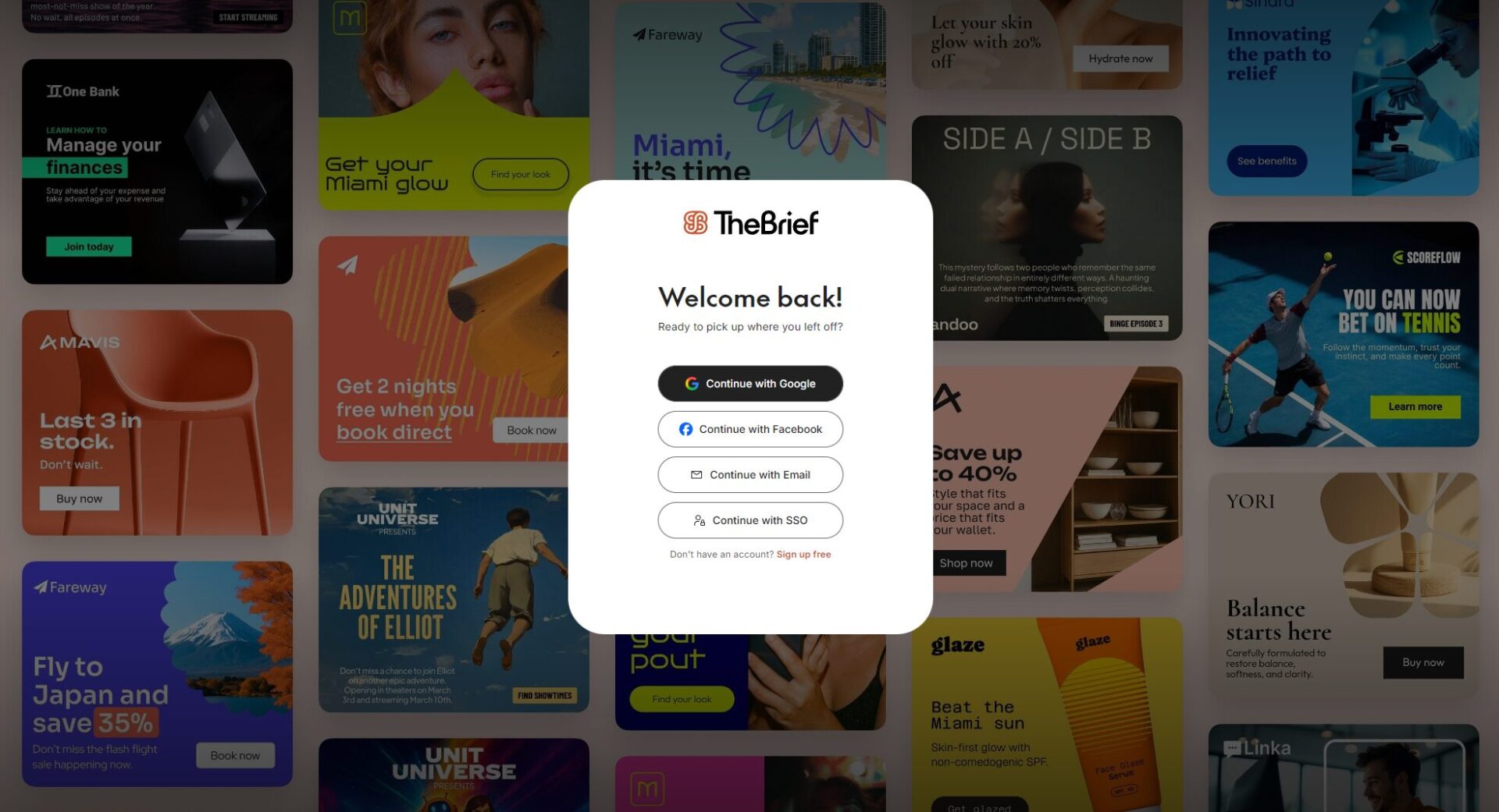Creatopy注册登录页