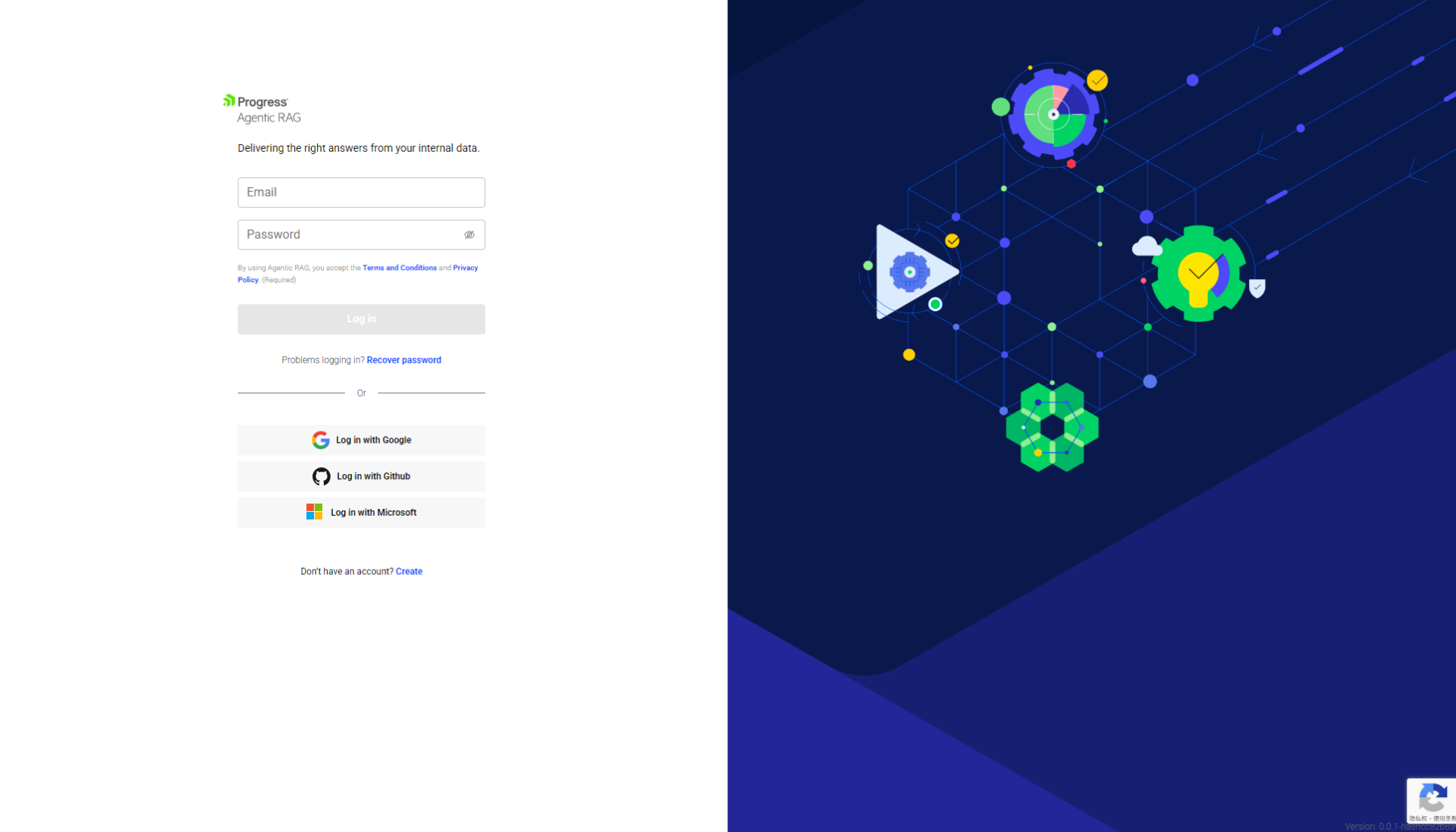 Nuclia注册登录页