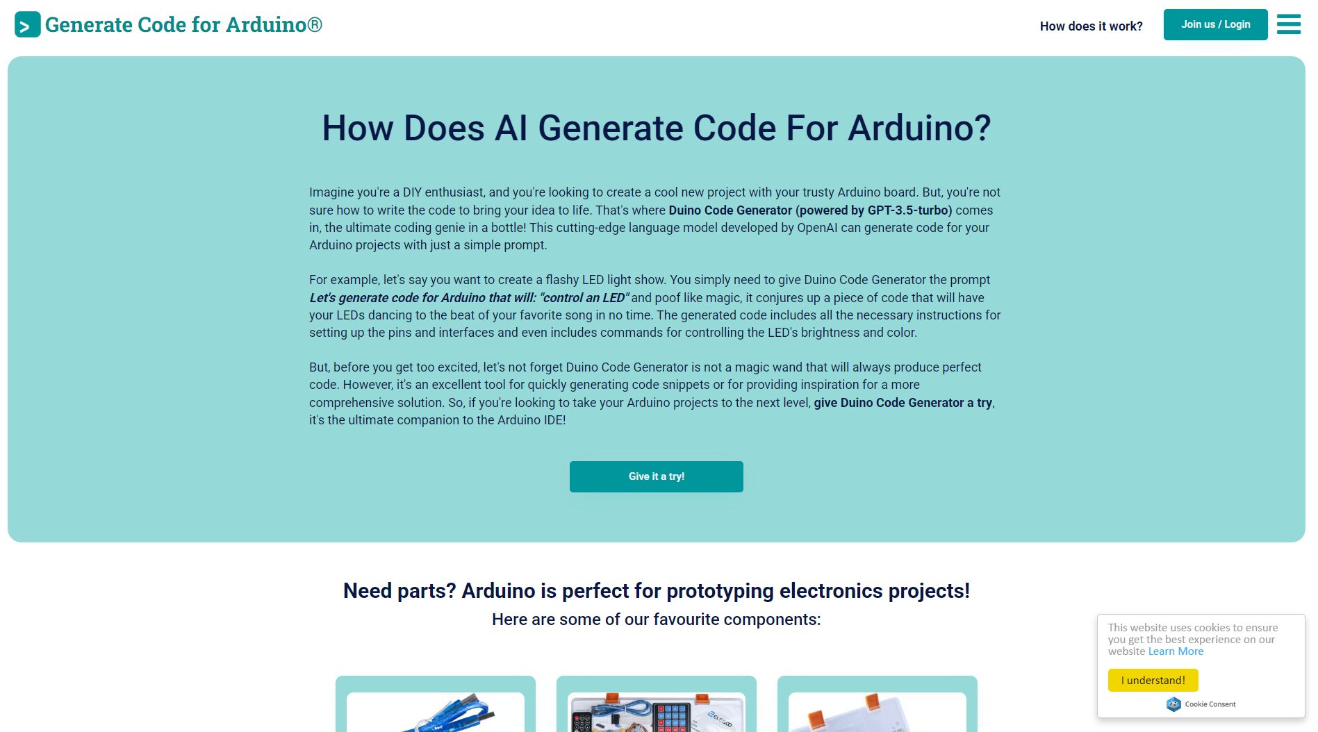 Duino Code Generator功能介绍页
