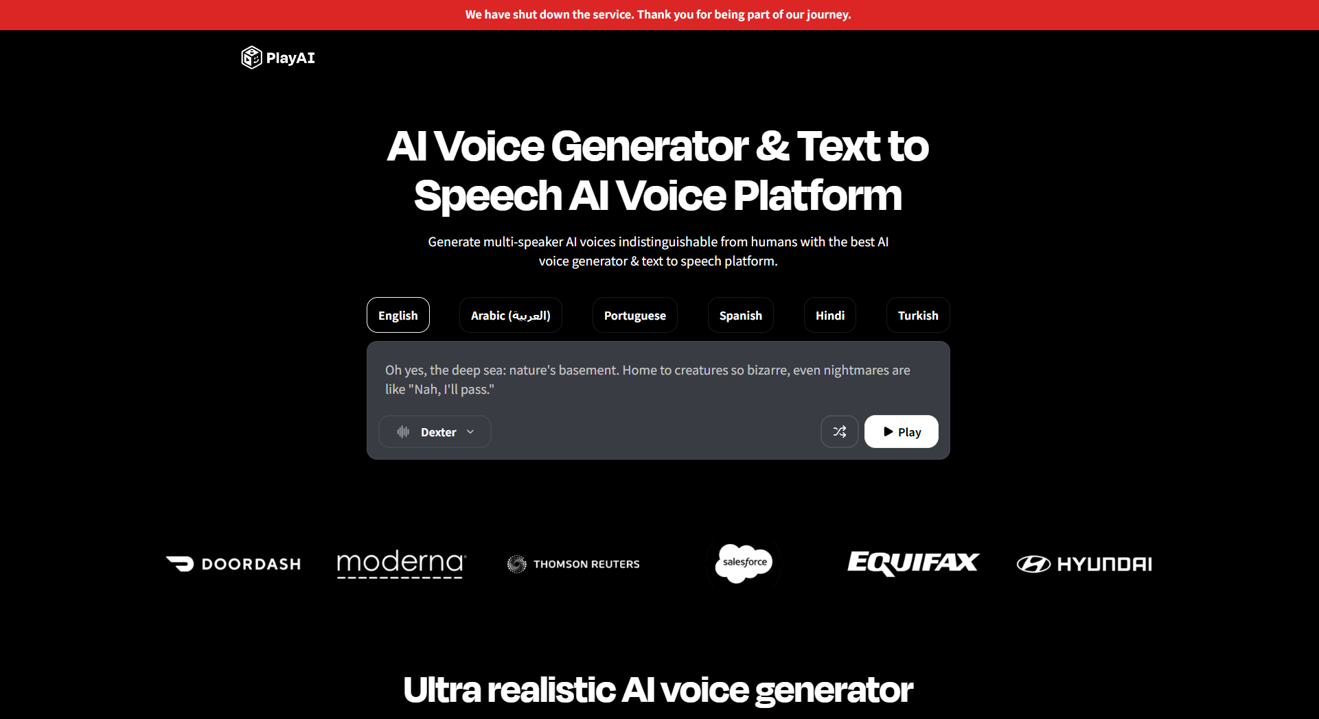 Play.ht 多语言TTS音库