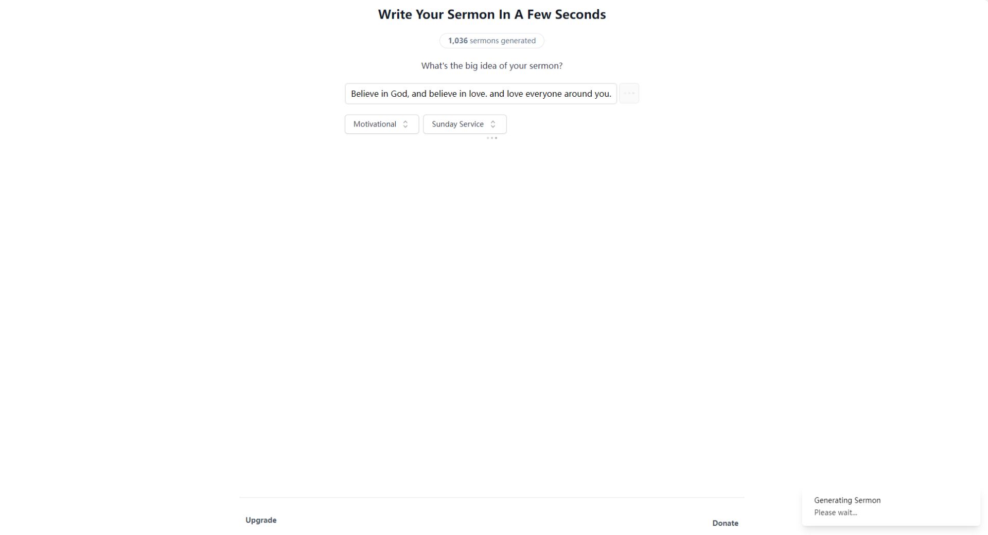 SermonGPT生成演示