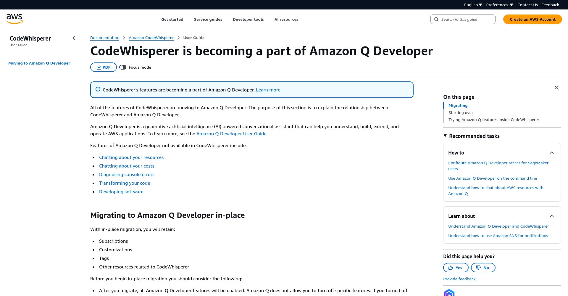 Amazon CodeWhisperer支持語言和IDE清單