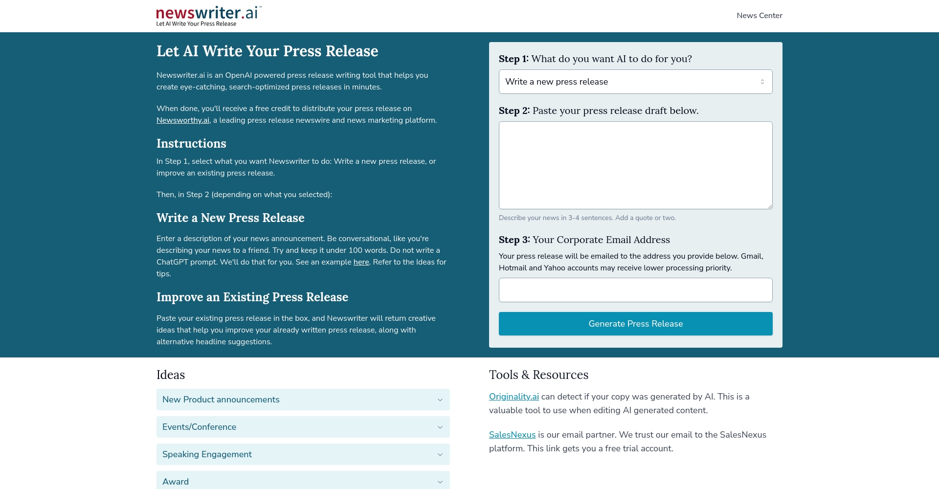 新闻稿自动生成平台