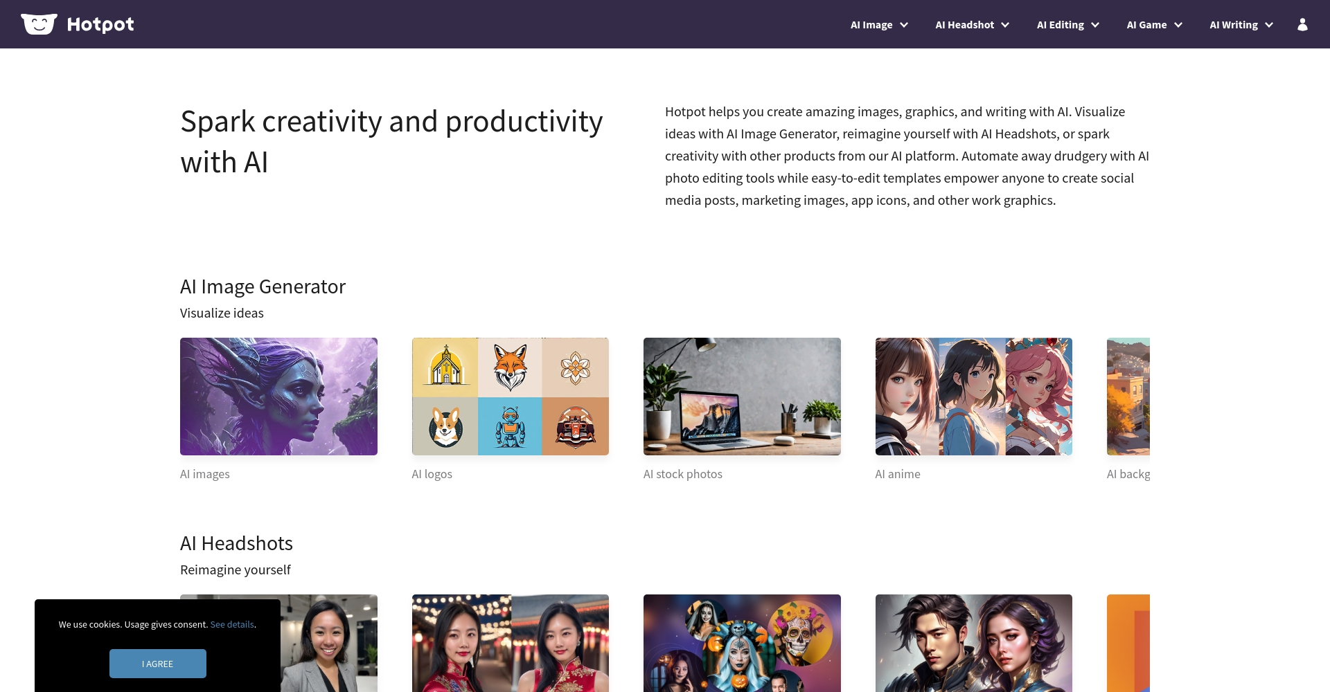 Hotpot AI 头像批量生成结果